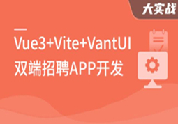 Vue3+Vite+Vant-UI 开发双端招聘APP[独家首发已完结]